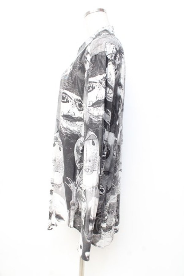 画像2: ヴィヴィアンウエストウッド 中古 / パペットプリントクラシックシャツ 44 ブラック×ホワイト  Y-25-09-17-030-bl-IG-ZY (2)