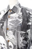 画像4: ヴィヴィアンウエストウッド 中古 / パペットプリントクラシックシャツ 44 ブラック×ホワイト  Y-25-09-17-030-bl-IG-ZY (4)