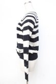 画像2: ヴィヴィアンウエストウッド 中古 / ラインオーブ刺繍ボーダーカーディガン 2 オフホワイト×ブラック  Y-25-09-17-032-to-IG-ZY (2)