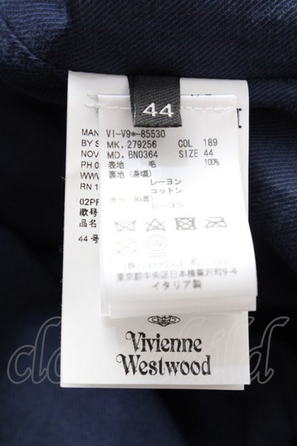 画像7: ヴィヴィアンウエストウッド 中古 / ウエストコートジャケット 44 ネイビーxイエロー  Y-25-09-17-035-jc-YM-ZY (7)