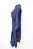 画像2: ANGLOMANIA 中古 / デニムシャツドランクドレス S インディゴ  Y-25-09-17-038-op-YM-ZY (2)