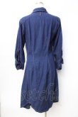画像3: ANGLOMANIA 中古 / デニムシャツドランクドレス S インディゴ  Y-25-09-17-038-op-YM-ZY (3)
