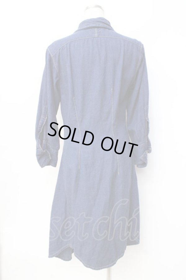 画像3: ANGLOMANIA 中古 / デニムシャツドランクドレス S インディゴ  Y-25-09-17-038-op-YM-ZY (3)