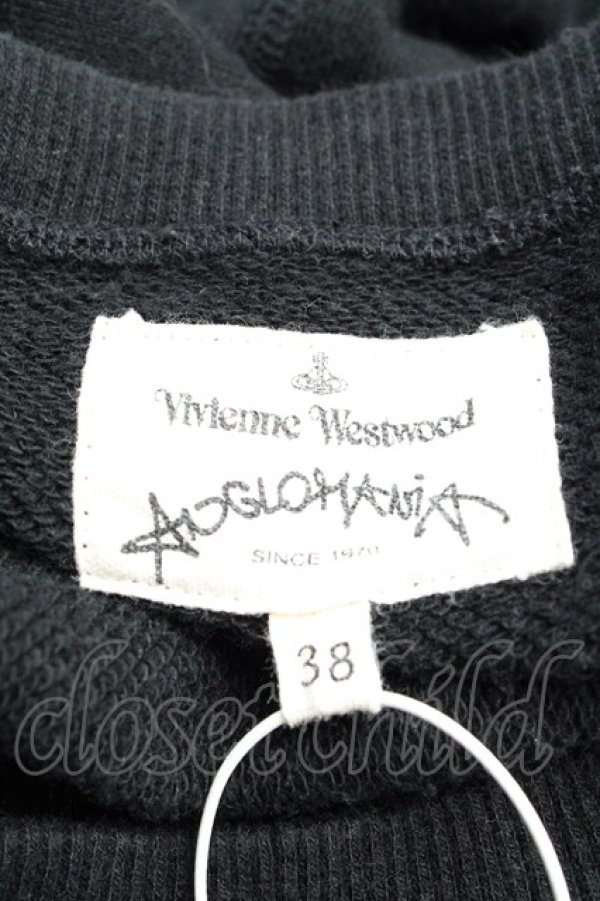 画像5: ANGLOMANIA 中古 / ワールドオーブBIGスウェット 38 ブラック  Y-25-09-17-039-op-SZ-ZY (5)