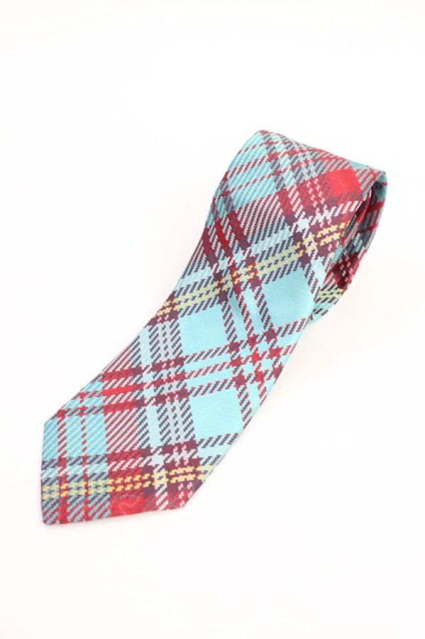 画像2: ヴィヴィアンウエストウッド 中古 / MAC ANDY TARTANネクタイ  ブルー  Y-25-09-17-004-gd-AS-ZY (2)