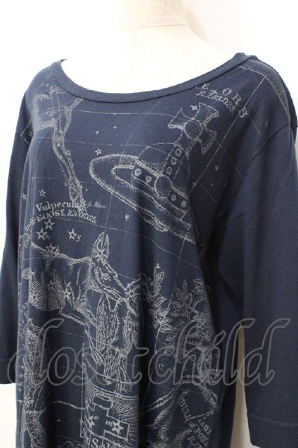画像4: ヴィヴィアンウエストウッド 中古 / STARCHARTカットワンピース 2 ネイビー  Y-25-09-17-044-op-YM-ZY (4)