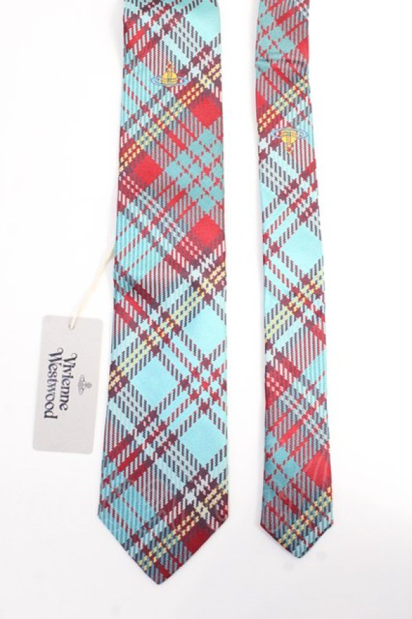 画像4: ヴィヴィアンウエストウッド 中古 / MAC ANDY TARTANネクタイ  ブルー  Y-25-09-17-004-gd-AS-ZY (4)