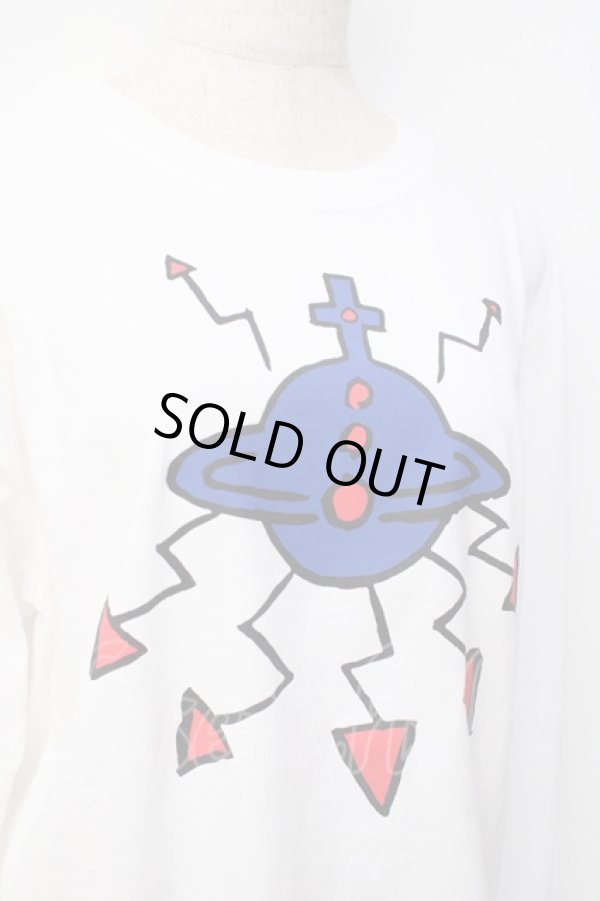 画像4: ヴィヴィアンウエストウッド 中古 / バイカーオーブプリントカットソー 03 ホワイト  Y-25-09-17-050-to-YM-ZY (4)