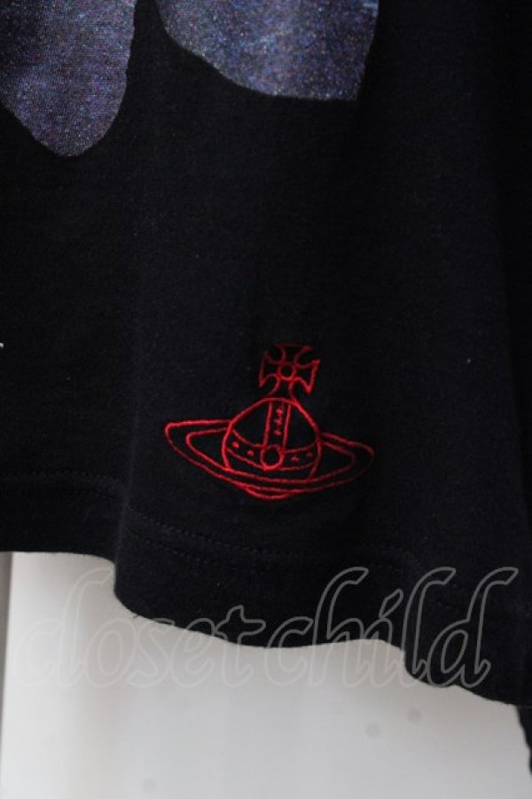 画像5: ヴィヴィアンウエストウッド 中古 / ローズプリント変形Ｔシャツ 2 黒  Y-25-09-17-052-to-SZ-ZY (5)