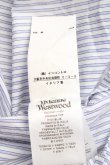 画像9: ヴィヴィアンウエストウッド 中古 / コットンストライプスクエアシャツ L サックス  Y-25-09-17-053-bl-YM-ZY (9)