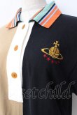 画像4: ヴィヴィアンウエストウッド 中古 / リメイクPOLOトップ オーブスター刺繍 00 黒×ベージュ  Y-25-09-17-054-to-SZ-ZY (4)