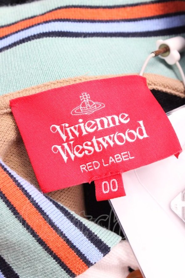 画像5: ヴィヴィアンウエストウッド 中古 / リメイクPOLOトップ オーブスター刺繍 00 黒×ベージュ  Y-25-09-17-054-to-SZ-ZY (5)