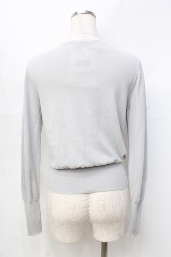 画像3: ヴィヴィアンウエストウッド 中古 / 単色オーブ刺繍カーディガン 1 ライトグレー  Y-25-09-17-056-to-YM-ZY (3)
