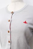 画像4: ヴィヴィアンウエストウッド 中古 / 単色オーブ刺繍カーディガン 1 ライトグレー  Y-25-09-17-056-to-YM-ZY (4)