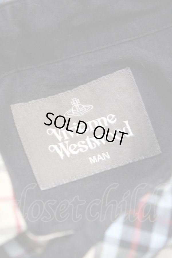 画像6: ヴィヴィアンウエストウッド MAN 中古 / チェック ビッグオジークラークシャツ  ブラック  Y-25-09-17-057-bl-IG-ZY (6)