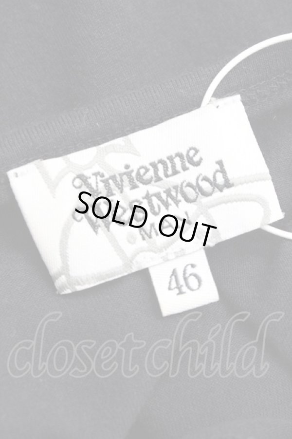 画像6: ヴィヴィアンウエストウッド MAN 中古 / TS/リーフ箔ｐｔTシャツ 46 黒  Y-25-09-17-058-ts-IN-ZY (6)