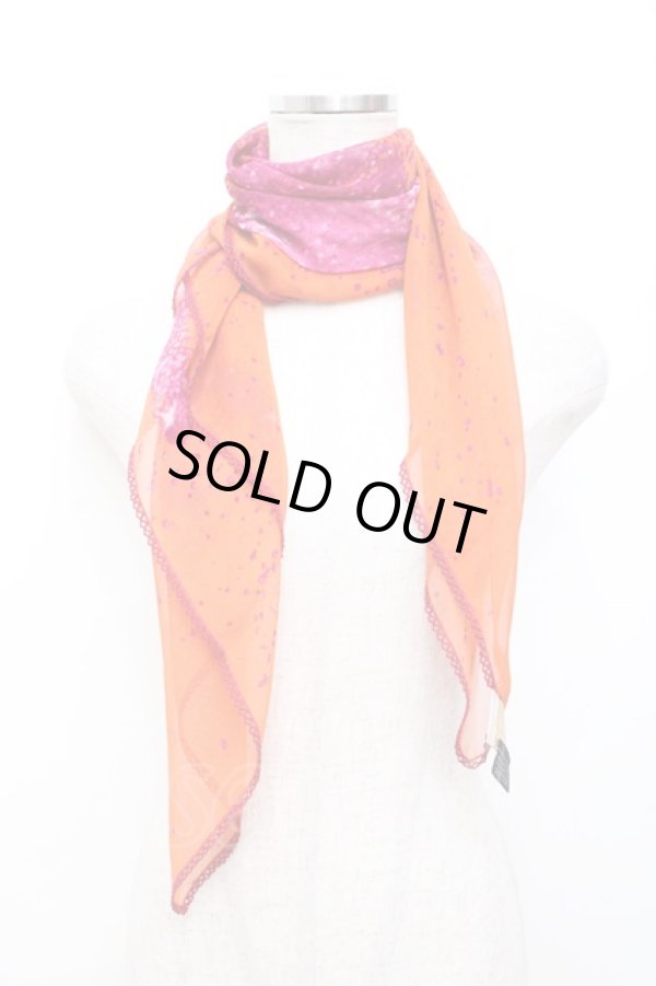 画像2: ヴィヴィアンウエストウッド 中古 / ストール  オレンジxパープル  Y-25-09-17-008-gd-SZ-ZY (2)