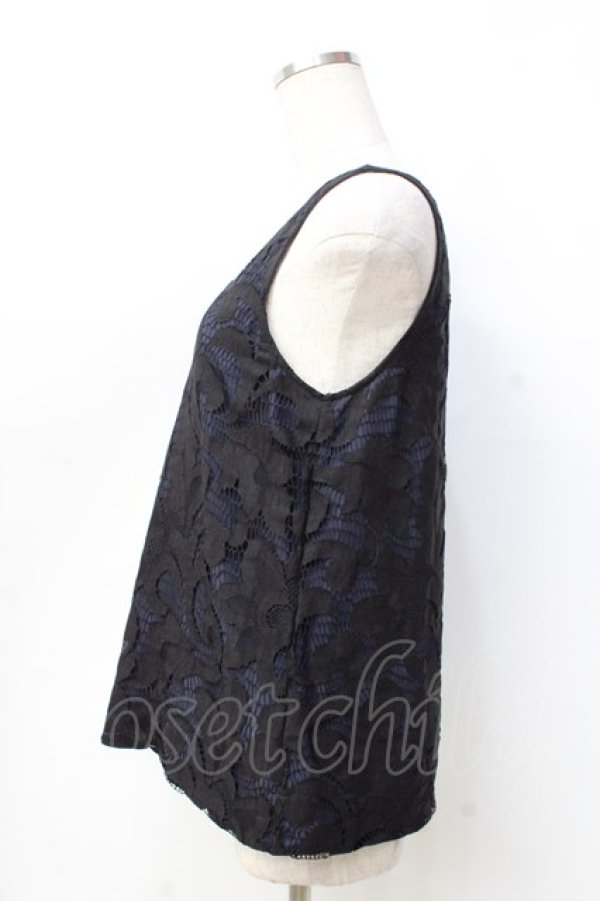 画像2: ヴィヴィアンウエストウッド 中古 / レースレイヤードタンクトップ 40 ネイビー×ブラック  Y-25-09-17-061-to-IG-ZY (2)