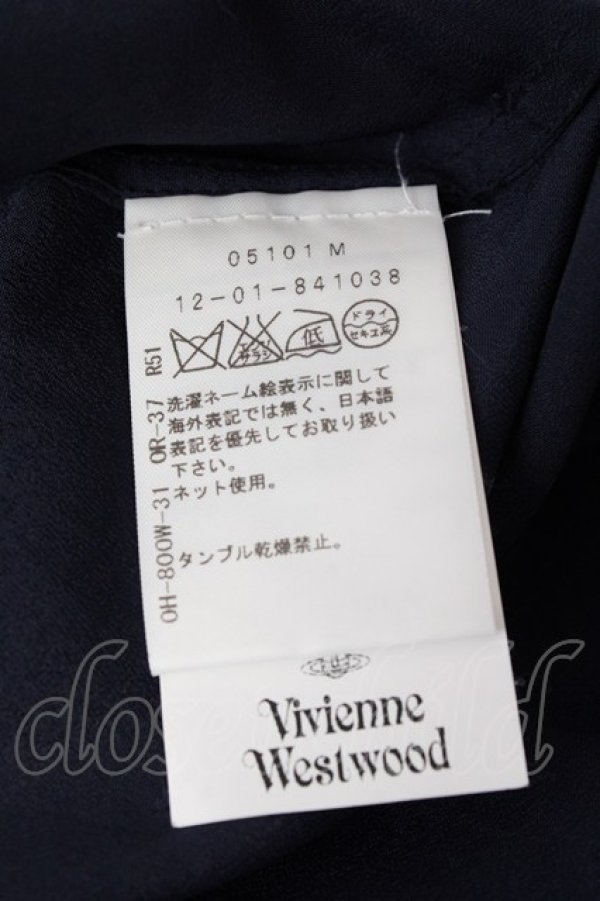 画像6: ヴィヴィアンウエストウッド 中古 / レースレイヤードタンクトップ 40 ネイビー×ブラック  Y-25-09-17-061-to-IG-ZY (6)
