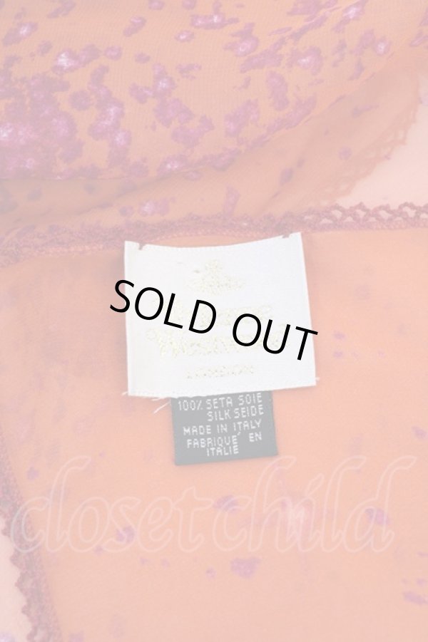 画像4: ヴィヴィアンウエストウッド 中古 / ストール  オレンジxパープル  Y-25-09-17-008-gd-SZ-ZY (4)