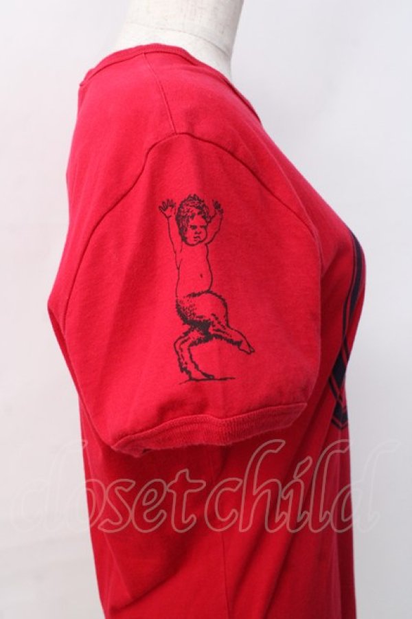画像4: ヴィヴィアンウエストウッド MAN 中古 / クロックプリントTシャツ S レッド  Y-25-09-17-062-ts-SZ-ZY (4)