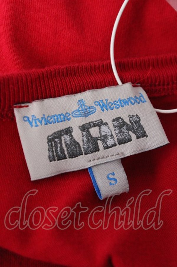 画像5: ヴィヴィアンウエストウッド MAN 中古 / クロックプリントTシャツ S レッド  Y-25-09-17-062-ts-SZ-ZY (5)