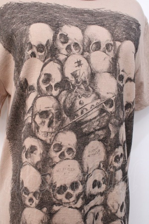 画像4: ヴィヴィアンウエストウッド MAN 中古 / スカルスタディTシャツ 46 ベージュ  Y-25-09-17-063-to-SZ-ZY (4)