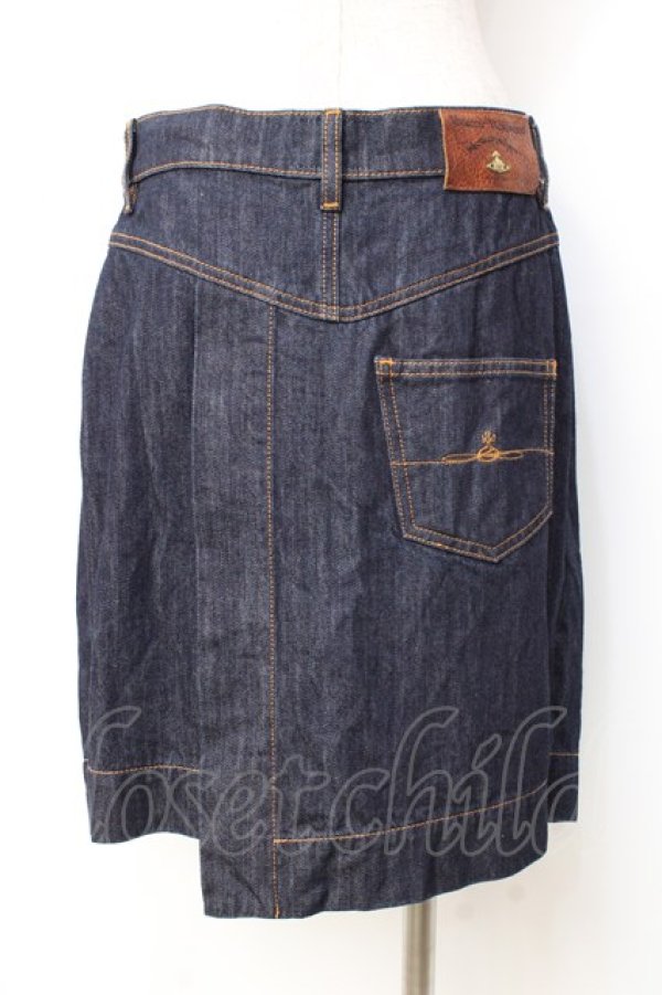 画像3: ANGLOMANIA 中古 / 2WAYスクイグルデニムスカート 26 インディゴ  Y-25-09-17-067-sk-SZ-ZY (3)