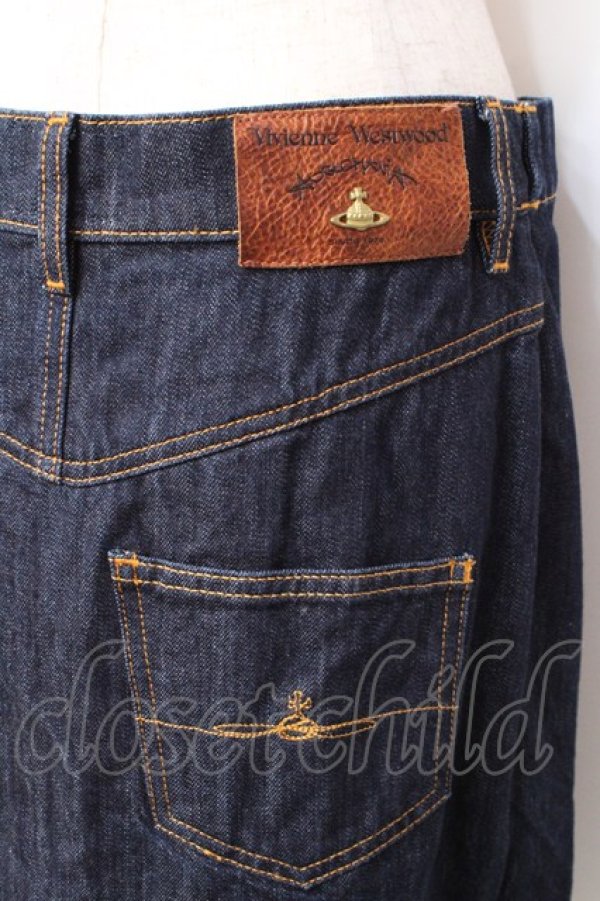 画像4: ANGLOMANIA 中古 / 2WAYスクイグルデニムスカート 26 インディゴ  Y-25-09-17-067-sk-SZ-ZY (4)