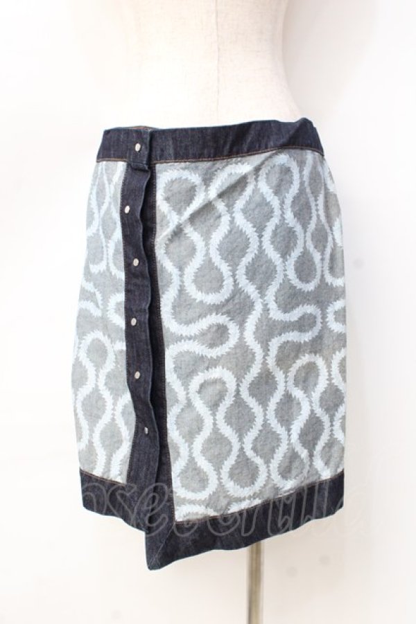 画像6: ANGLOMANIA 中古 / 2WAYスクイグルデニムスカート 26 インディゴ  Y-25-09-17-067-sk-SZ-ZY (6)