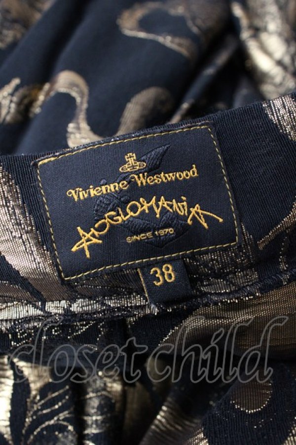 画像5: ANGLOMANIA 中古 / フレアミニスカート 38 ブラック×ゴールド  Y-25-09-17-068-sk-SZ-ZY (5)