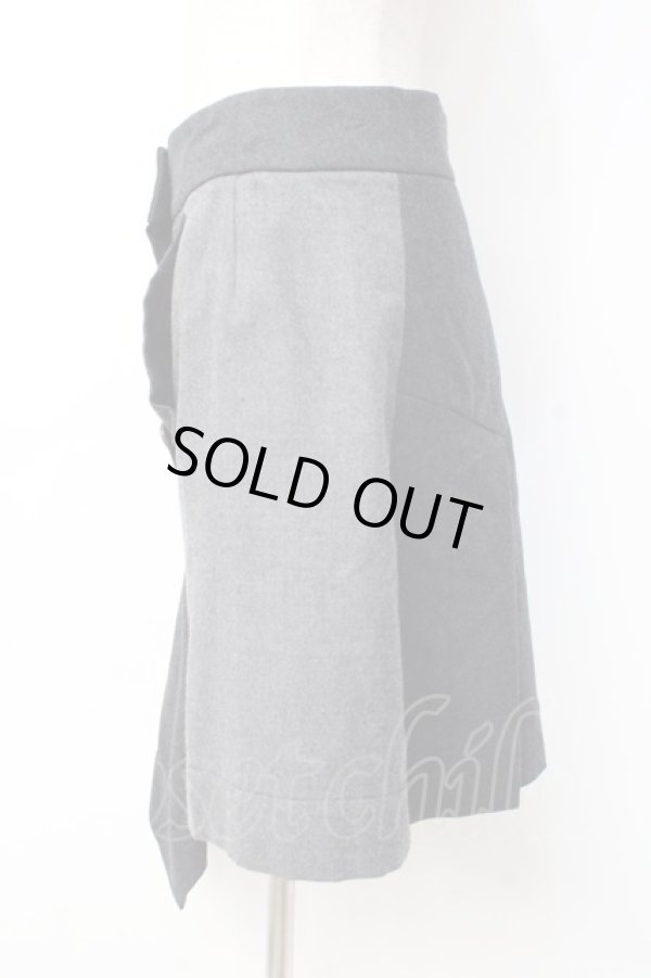 画像2: ヴィヴィアンウエストウッド 中古 / パッチワークウールスカート 1 ブラック×グレー  Y-25-09-17-072-sk-IG-ZY (2)