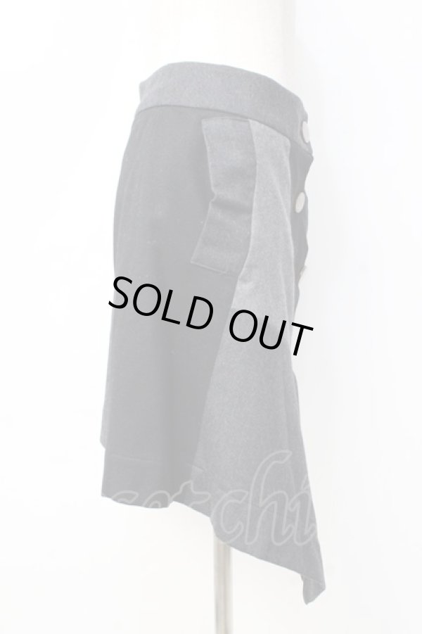 画像4: ヴィヴィアンウエストウッド 中古 / パッチワークウールスカート 1 ブラック×グレー  Y-25-09-17-072-sk-IG-ZY (4)