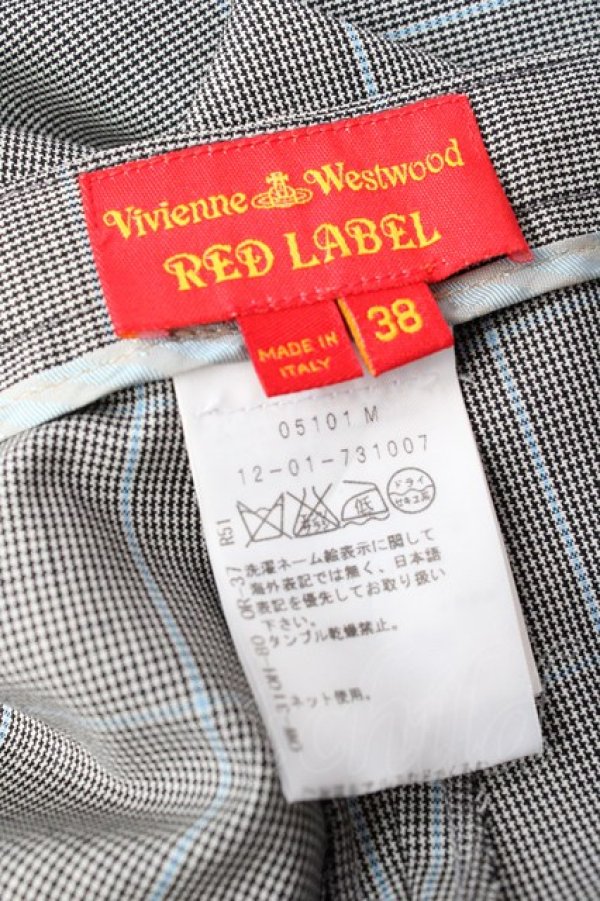 画像5: ヴィヴィアンウエストウッド 中古 / グレンチェックパンツ 38 グレー  Y-25-09-17-074-pa-IG-ZY (5)