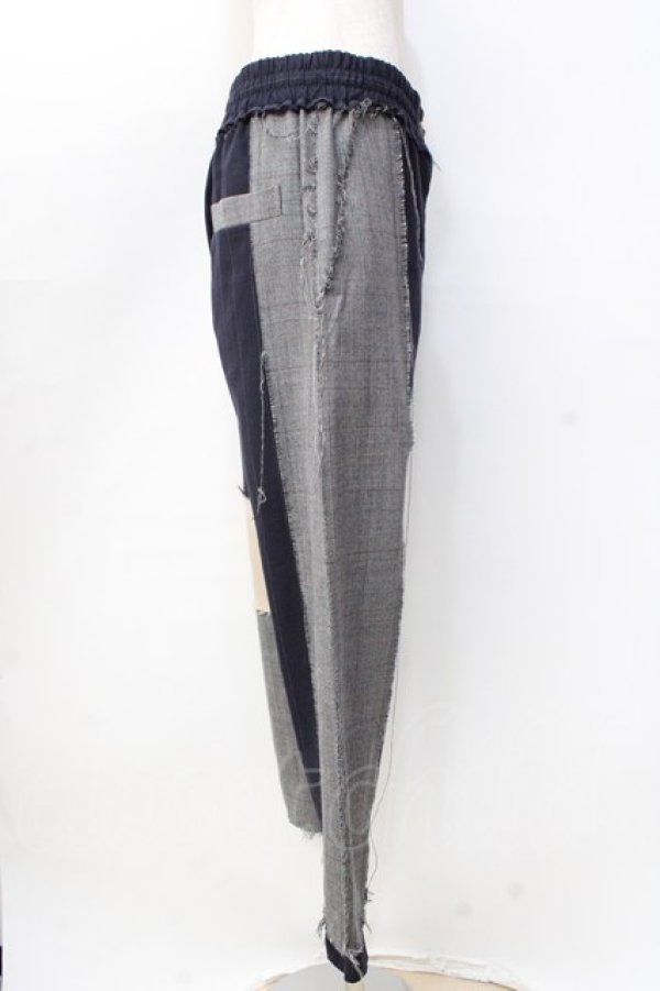 画像4: ヴィヴィアンウエストウッド 中古 / パッチワークブロッキングパンツ 00 ネイビーｘグレーｘベージュ  Y-25-09-17-075-pa-YM-ZY (4)