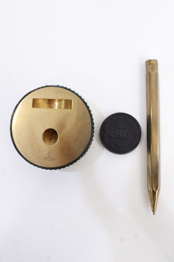 画像3: ヴィヴィアンウエストウッド 中古 / BRASS COINペンスタンド（ペン・消シゴム付キ）  グリーン  Y-25-09-17-012-gd-SZ-ZY (3)