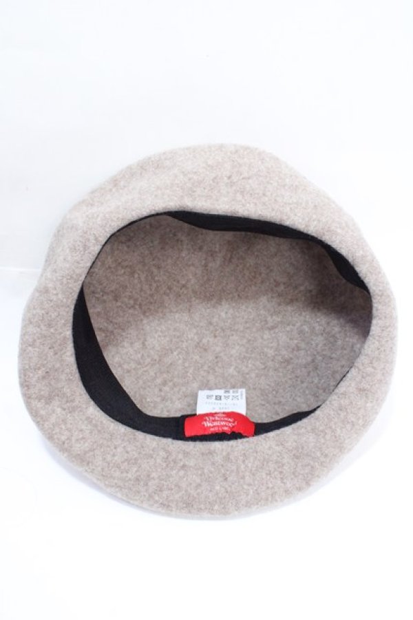 画像5: ヴィヴィアンウエストウッド 中古 / ウールベレー帽  ベージュ  Y-25-09-17-022-ha-SZ-ZY (5)