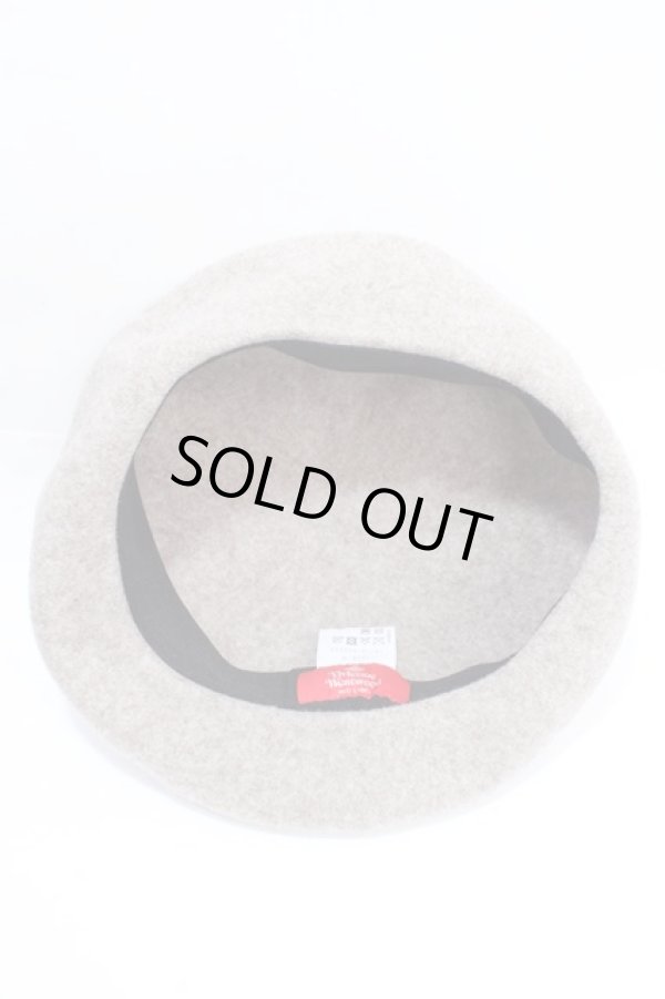 画像5: ヴィヴィアンウエストウッド 中古 / ウールベレー帽  ベージュ  Y-25-09-17-022-ha-SZ-ZY (5)