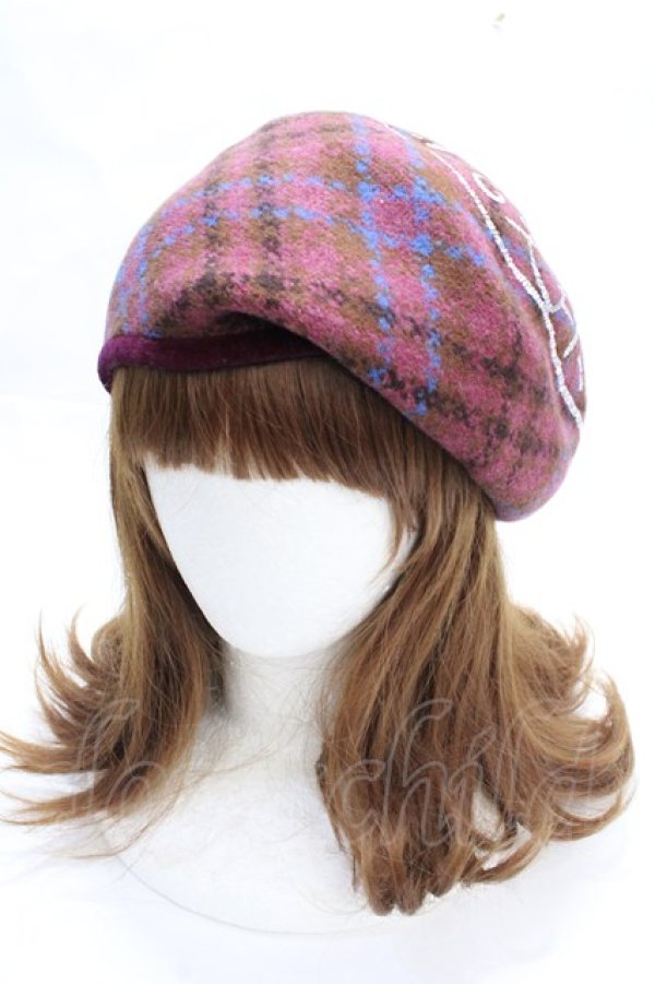 画像2: ヴィヴィアンウエストウッド 中古 / クロックプリントバスクニットベレー帽  マルチ  Y-25-09-17-023-gd-YM-ZY (2)