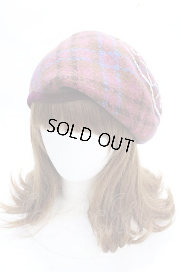 画像2: ヴィヴィアンウエストウッド 中古 / クロックプリントバスクニットベレー帽  マルチ  Y-25-09-17-023-gd-YM-ZY (2)