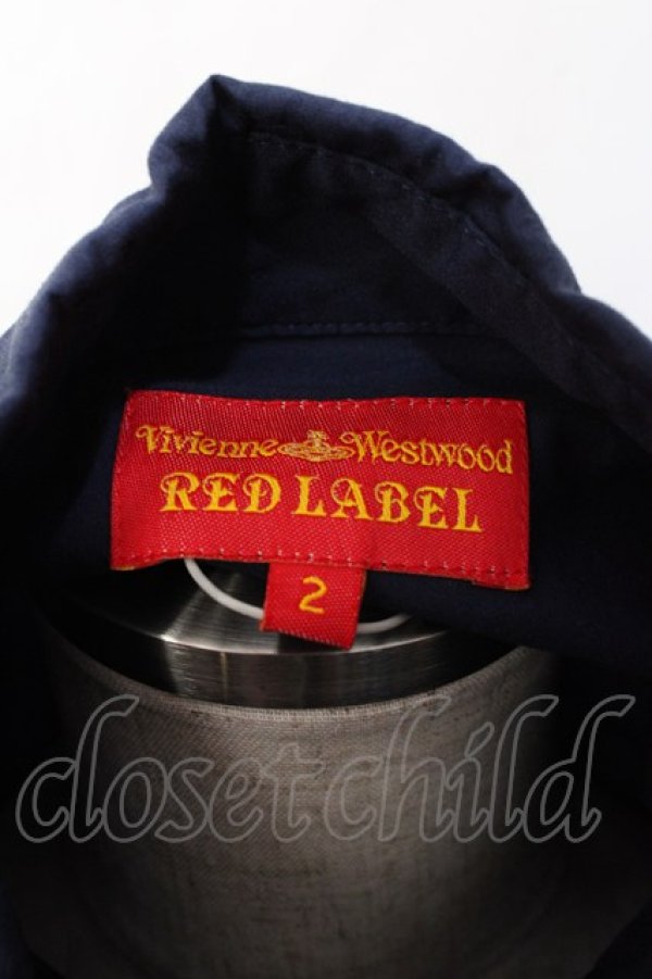 画像5: ヴィヴィアンウエストウッド 中古 / 単色オーブ刺繍ブラウス 2 ネイビー  Y-25-09-17-028-bl-YM-ZY (5)