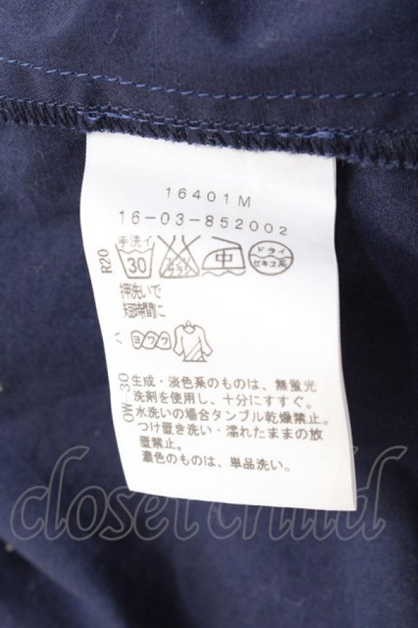 画像6: ヴィヴィアンウエストウッド 中古 / 単色オーブ刺繍ブラウス 2 ネイビー  Y-25-09-17-028-bl-YM-ZY (6)