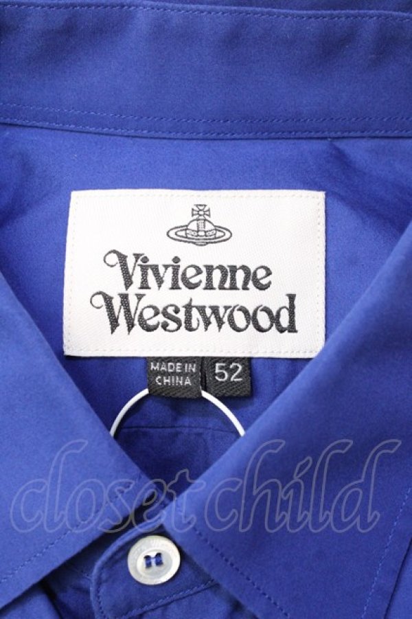 画像5: ヴィヴィアンウエストウッド 中古 / カラーオーブ刺繍シャツ 52 ブルー  Y-25-09-17-029-bl-YM-ZY (5)