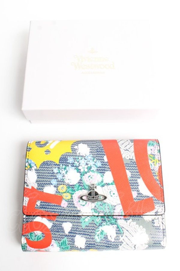 画像7: ヴィヴィアンウエストウッド 中古 /IZZARD PRINT 二ツ折リ財布  グレー  Y-25-10-12-030-gd-SZ-ZY (7)