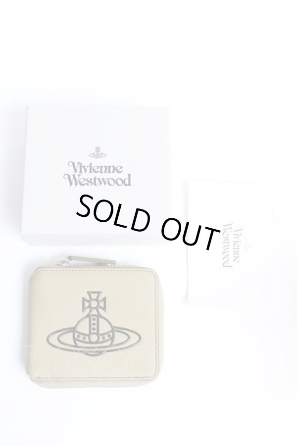 画像5: ヴィヴィアンウエストウッド 中古 / LEATHER RUBBER ORB ラウンドファスナー二ツ折リ財布  カーキ  Y-25-10-12-031-gd-SZ-ZY (5)