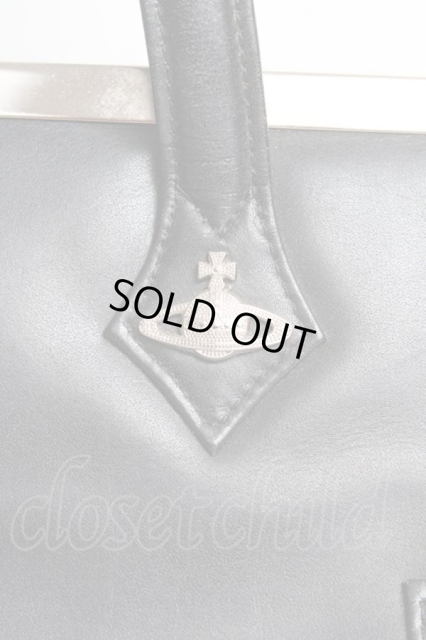 画像3: ヴィヴィアンウエストウッド 中古 / classical bag(large)  黒  Y-25-10-12-038-ba-SZ-ZY (3)