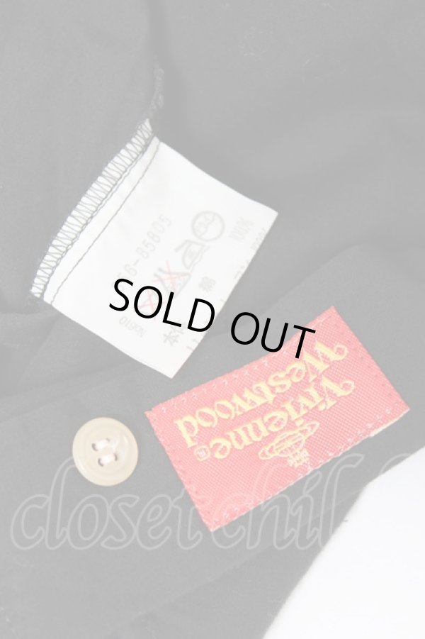 画像6: ヴィヴィアンウエストウッド 中古 / カラーオーブ刺繍ブラウス 40 黒  Y-25-10-12-039-to-SZ-ZY (6)