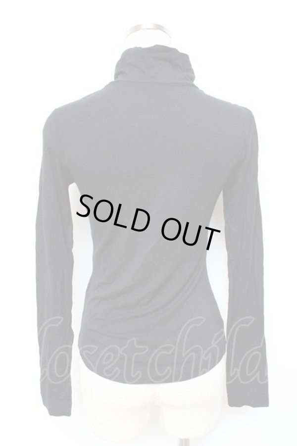 画像2: ヴィヴィアンウエストウッド 中古 / 単色オーブ刺繍ハイネックトップス 1 ブラック  Y-25-10-12-040-to-SZ-ZY (2)