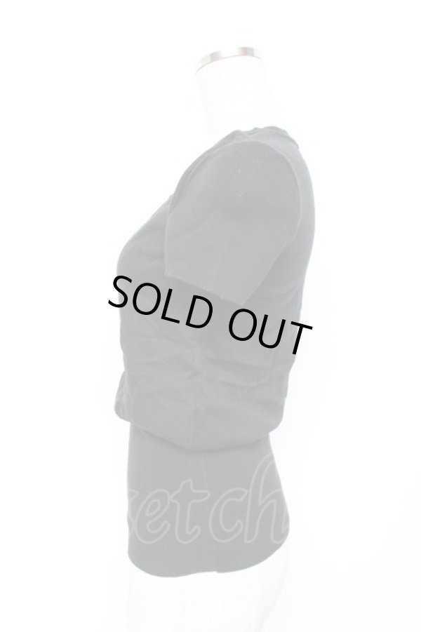 画像2: ヴィヴィアンウエストウッド 中古 / カラーオーブ刺繍半袖ニット S 黒  Y-25-10-12-041-to-SZ-ZY (2)