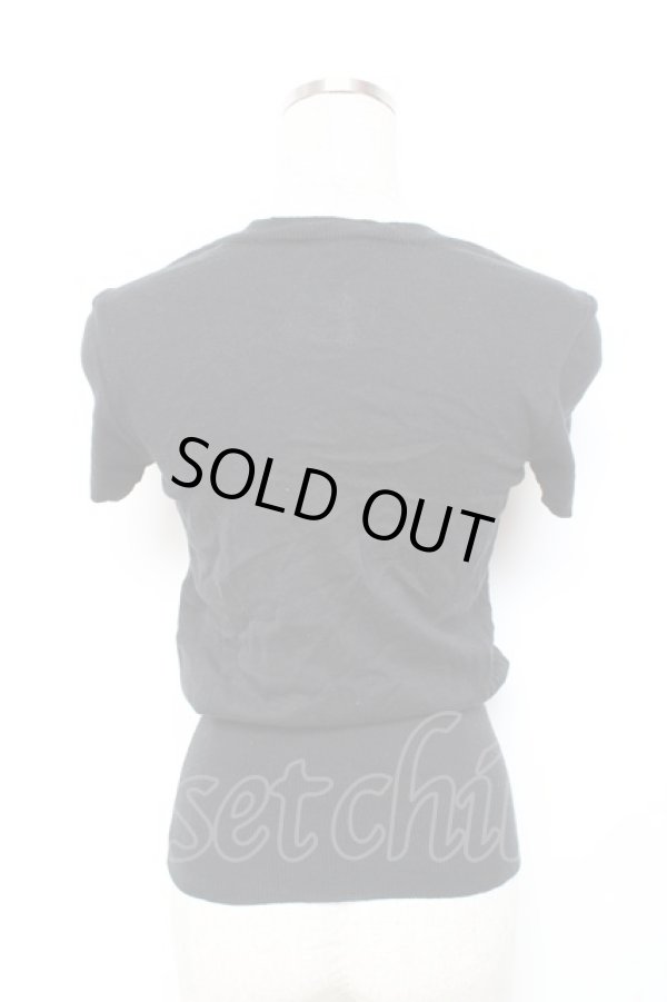 画像3: ヴィヴィアンウエストウッド 中古 / カラーオーブ刺繍半袖ニット S 黒  Y-25-10-12-041-to-SZ-ZY (3)